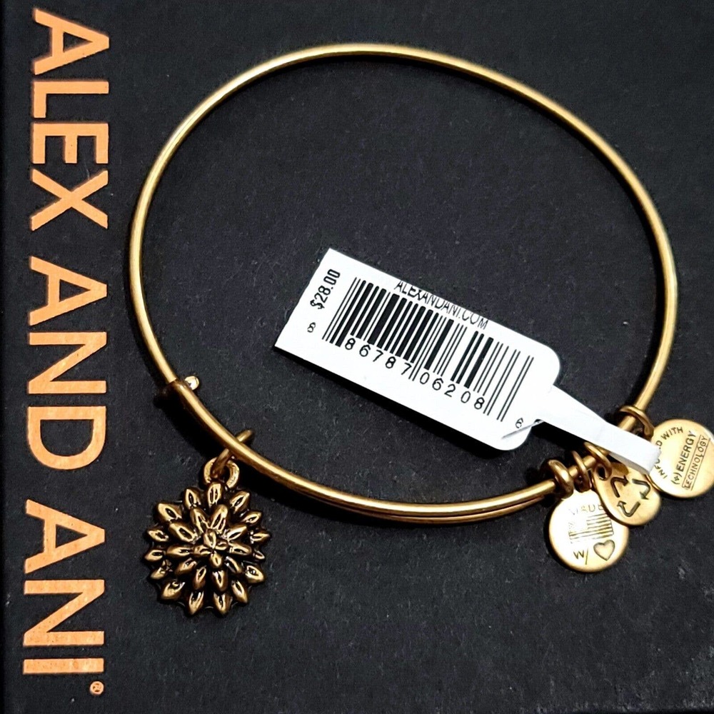 Alex And Ani Secret Garden Water Lily Charm Bracelet